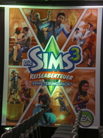 Veľký plagát CD obalu k The Sims 3 Cestovná horúčka z výstavy hier GC 2009