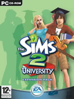 CD obal - The Sims 2 Univerzita
